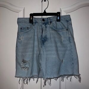 Denim mini skirt